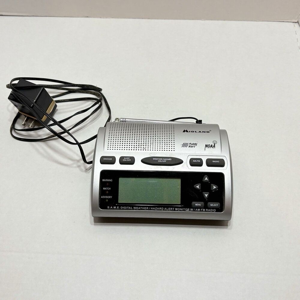 Midland Weather Alert Radio All-Hazard digital with AM/FM Radio S.A.M.E.